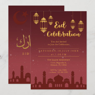 Starry Night Eid Mubarak Party Invitation