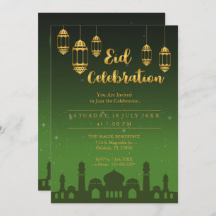 Starry Night Eid Mubarak Party Invitation