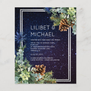 Starry Night Eucalyptus Blue Thistle WinterWedding Flyer