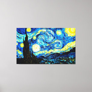 Starry Night, famous painting by Vincent van Gogh Canvas Print