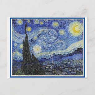 Starry Night, Fine Art by Van Gogh, Postcard