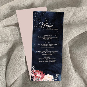 Starry Night Floral Wedding Menu