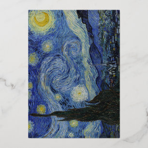 Starry Night Foil Holiday Card