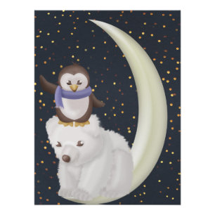 Starry Night Friends Poster