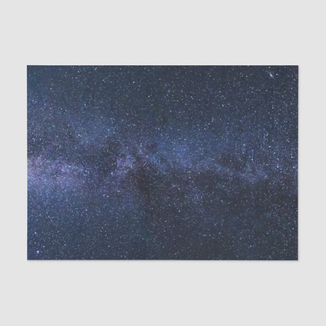 Starry Night Galaxy Blue Sky Space Stars Pattern Tissue Paper (Front)