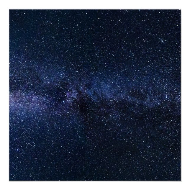 Starry Night Galaxy Sky Deep Space Stars Poster (Front)