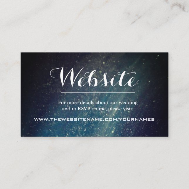 Starry Night Galaxy Website Enclosure Card (Front)