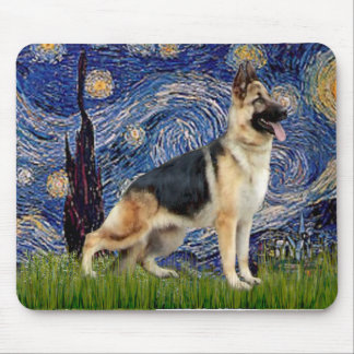 Starry Night - German Shepherd 13 Mouse Mat