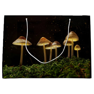 Starry Night Glowing Mushrooms Large Gift Bag