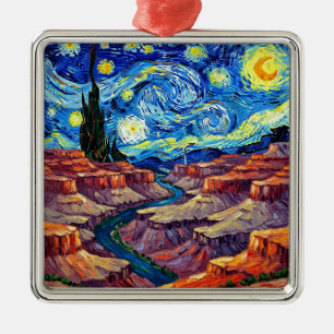 Starry Night Grand Canyon Arizona Metal Tree Decoration