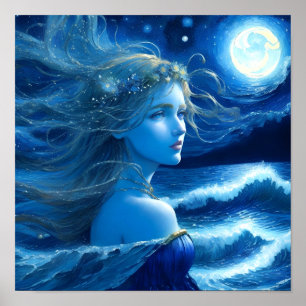 Starry Night 🌌 - Greek Goddess Fantasy Poster #4