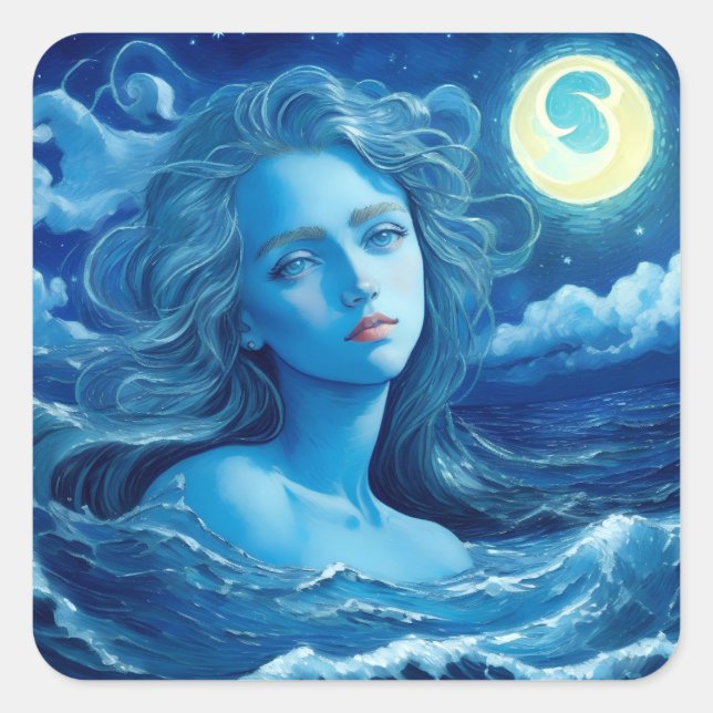 Starry Night 🌌 - Greek Goddess Fantasy Sticker #7 (Front)