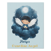 Starry Night Guardian Angel Art