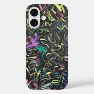 Starry Night-Hand Painted Abstract Art iPhone 16 Case