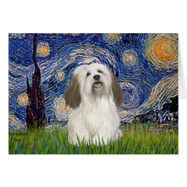Starry Night - Havanese (#1) (Front Horizontal)