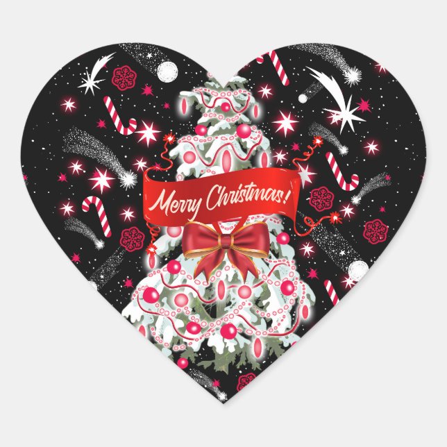 Starry Night Heart Sticker (Front)
