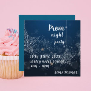 Starry Night Heavenly Celestial Prom Night Dance  Invitation