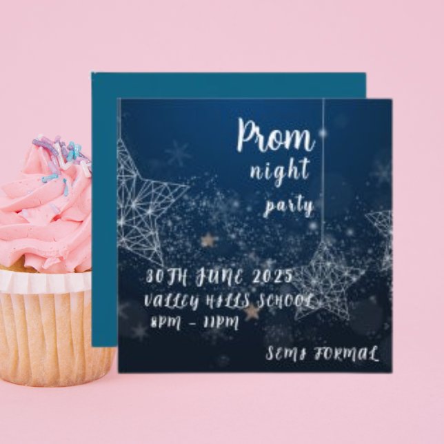 Starry Night Heavenly Celestial Prom Night Dance  Invitation (Creator Uploaded)