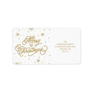Starry Night Holiday Address Labels