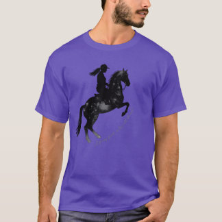 Starry Night Horse Rider Design gift T-Shirt