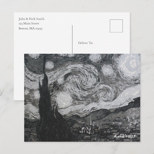 Starry Night I Vincent Van Gogh Postcard (Front/Back)
