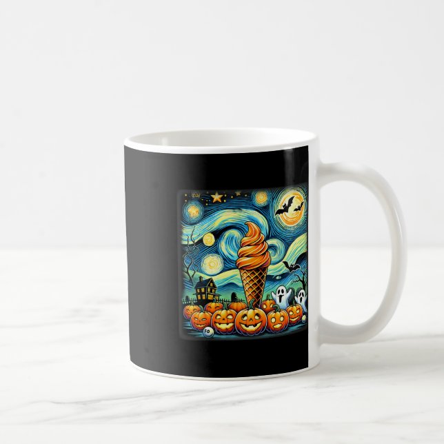 Starry Night Ice Cream Cone Halloween  Coffee Mug (Right)
