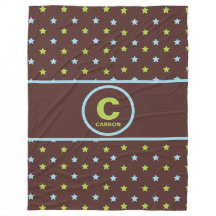 Starry Night in Brown Blue and Green with Name