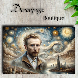 Starry Night In New York Decoupage Tissue Paper