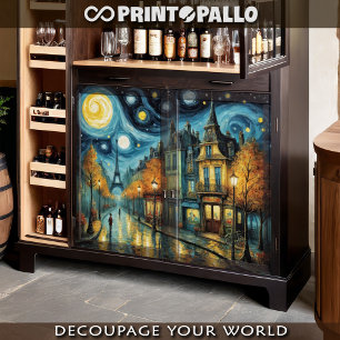 Starry night in Paris - A tribute to V. Van Gogh Tissue Paper