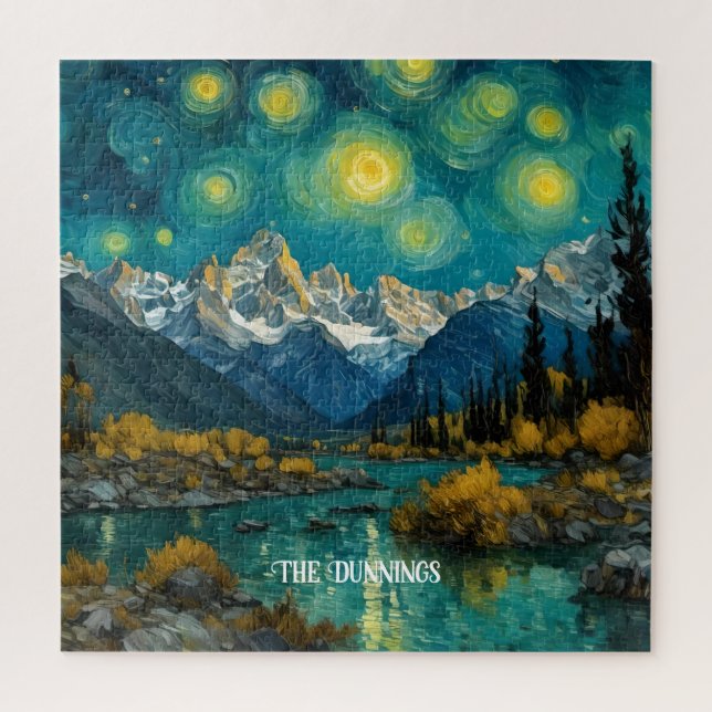 Starry Night in the Rocky Mountains Jigsaw Puzzle (Vertical)