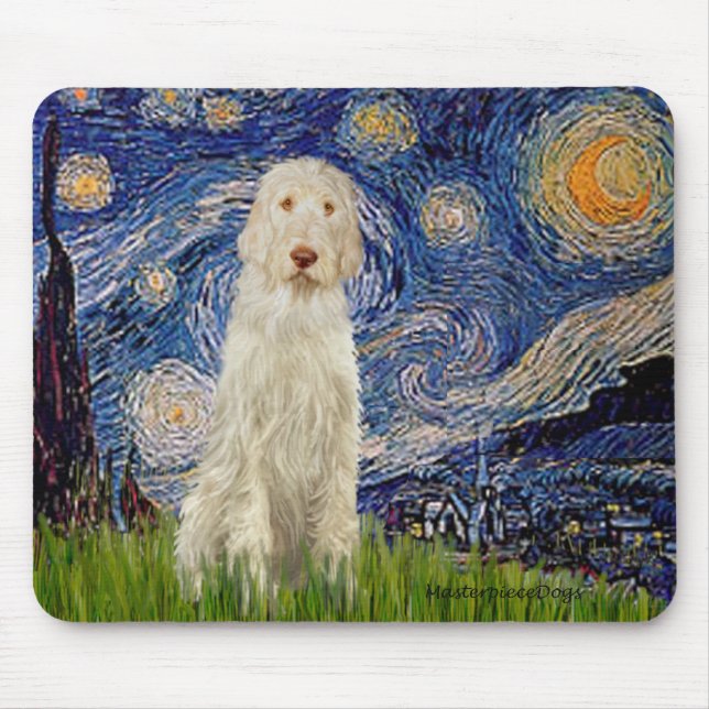 Starry Night - Italian Spinone #12 Mouse Mat (Front)