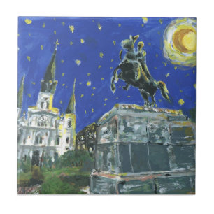 Starry Night Jackson Square Tile