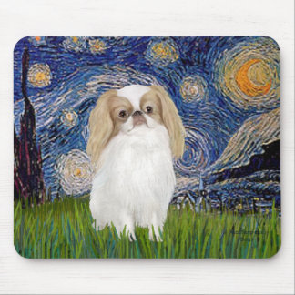 Starry Night - Japanese Chin (lemon 1) Mouse Mat