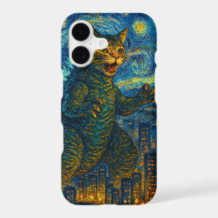 Starry Night Kaiju Catzilla Cat iPhone iPad Case