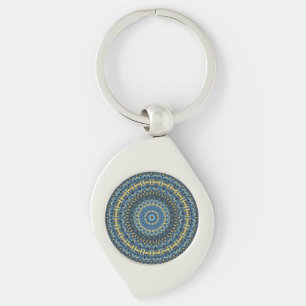 Starry Night Kaleidoscope 3 Key Ring