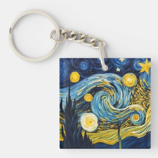 Starry Night Key Ring