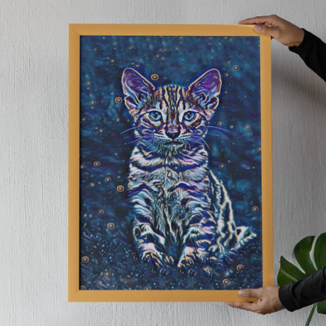 Starry Night Kitten Poster (Creator Uploaded)
