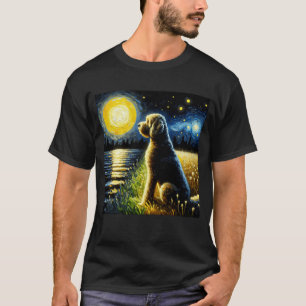 Starry Night Labradoodle Dog Van Gogh Lover T-Shirt