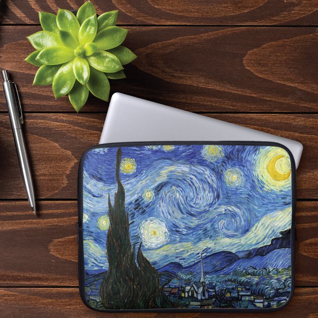 Starry Night Landscape Vincent van Gogh Laptop Sleeve (Creator Uploaded)