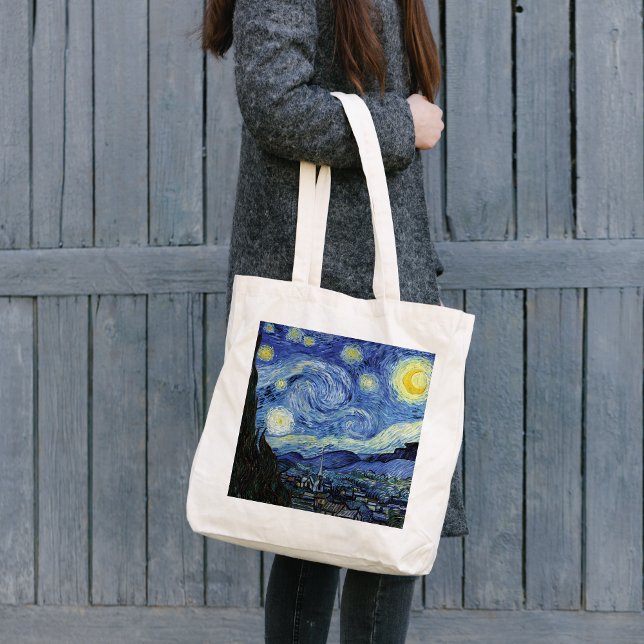 Starry Night Landscape Vincent van Gogh Tote Bag (Creator Uploaded)