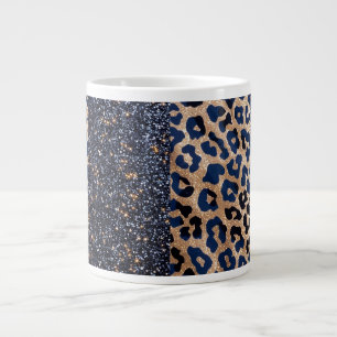 Starry Night & Leopard Print Large Coffee Mug