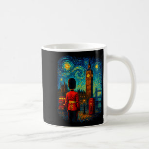 Starry Night London Red Telephone Box Queen's Guar Coffee Mug