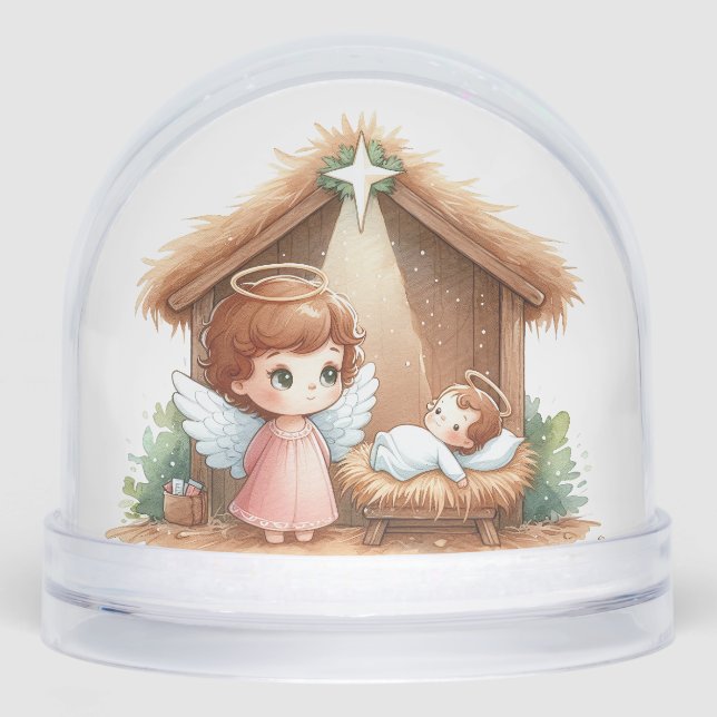 Starry Night & Manger Light – A Christmas Blessing Snowglobe (Front)