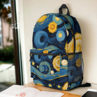 Starry Night Meets Sunflowers Van Gogh Mashup