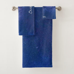 Starry Night_Milky Way (with personalised name) Bath Towel Set
