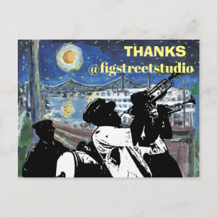 Starry Night Mississippi Queen, add text Postcard