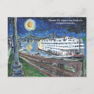 Starry Night Mississippi Queen Postcard