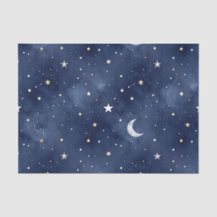 Starry Night Moon Constellations Pattern Tissue Paper