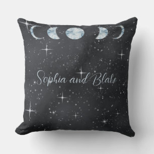 Starry Night Moon Phases Celestial Cushion