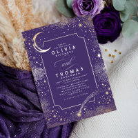 Starry Night Moon Shooting Star Celestial Wedding